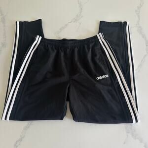 Addidas Black Track Pants With Zippers Size Large